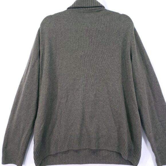 J.Crew Sweater Green XL Merino Wool Blend Speckled Shawl Collar Rugged Men - Picture 15 of 15